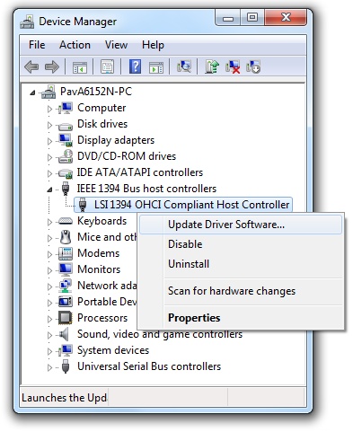 1394 ohci compliant host controller legacy drivers download windows 10
